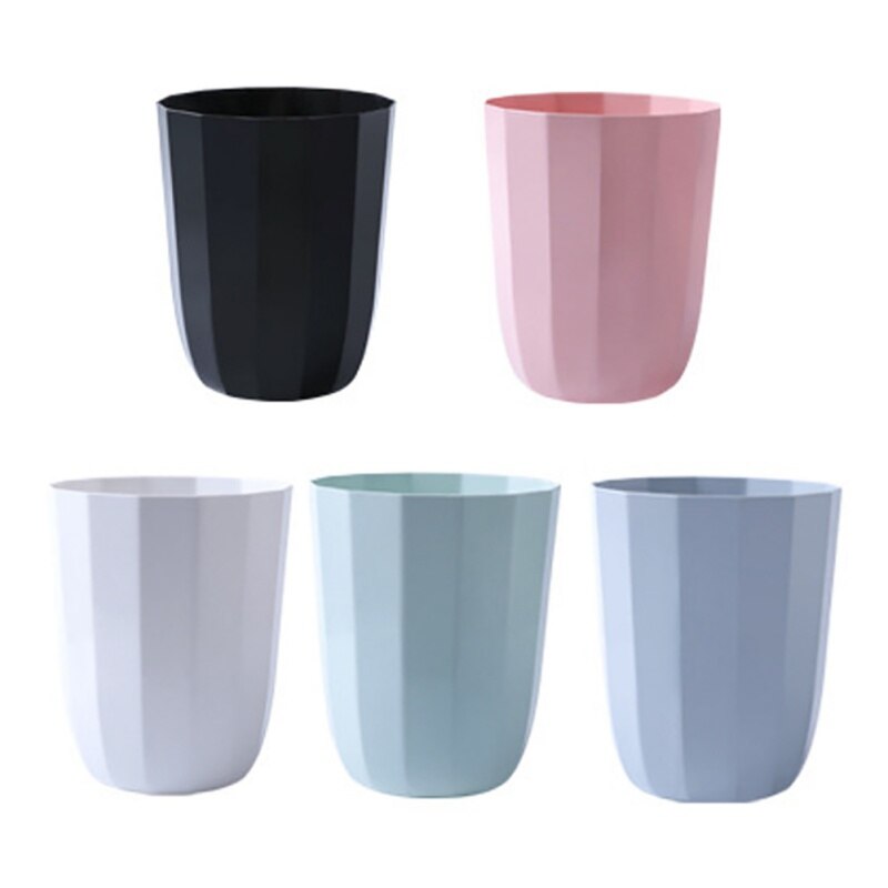 Simple Polygon Trash Can-Gray Blue Kitchen Cabinet Door Trash Garbage Bin Can Rubbish Container