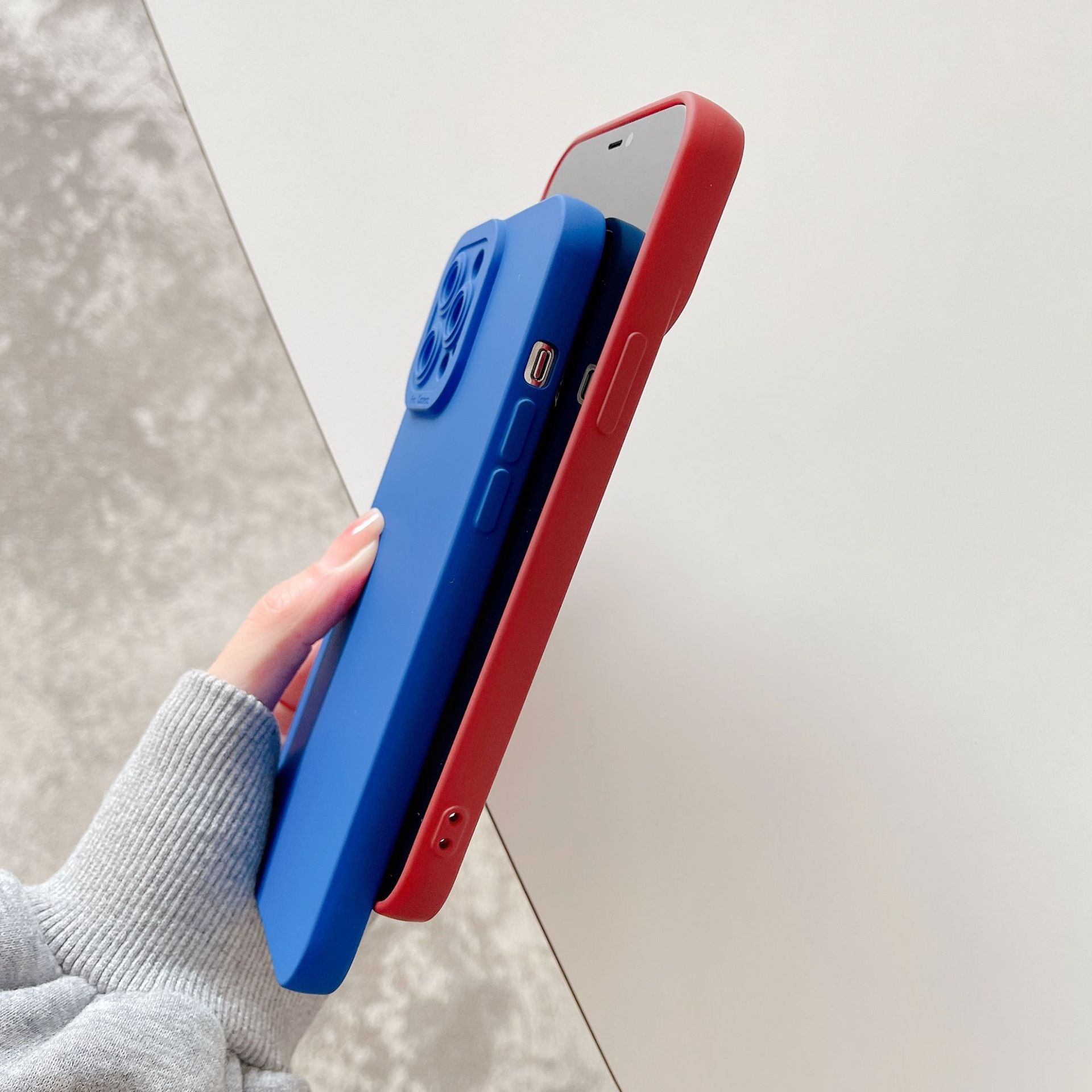 Funda de teléfono de TPU de silicona negra a prueba de golpes de alta gama para Iphone 16 15 14 13 12 Pro 11 Pro Max X Xs XR 7 8 SE hombres protege la cubierta de la lente