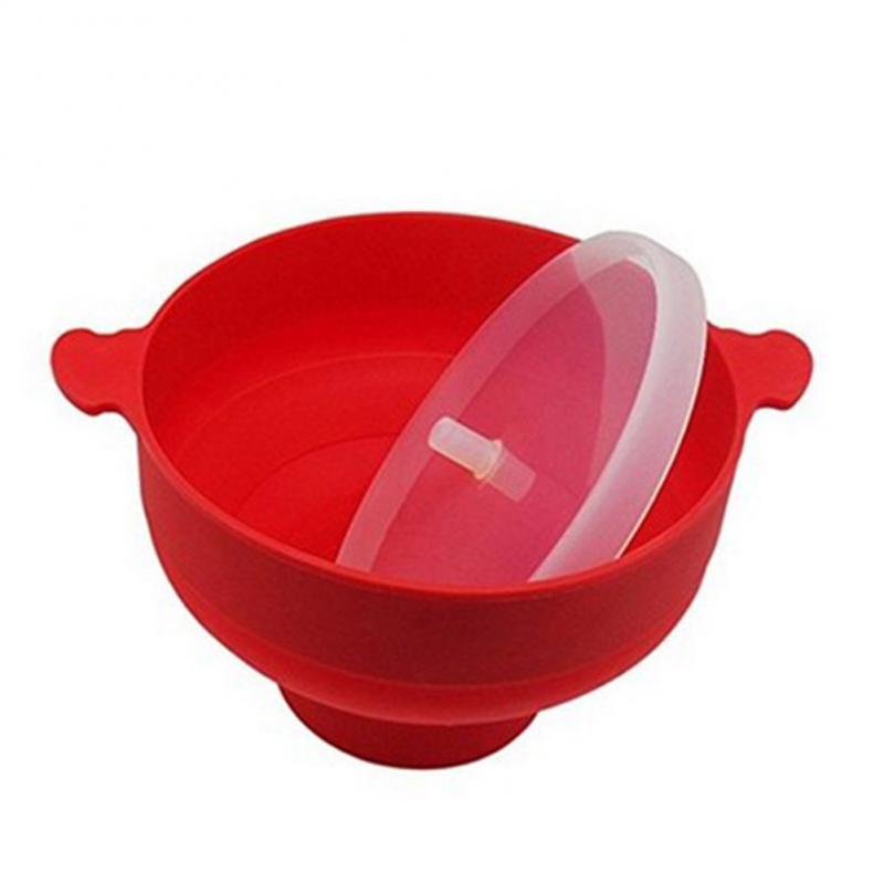Cubo para hacer palomitas de maíz con tapa de microondas, utensilio de cocina seguro para hacer palomitas de maíz: Default Title