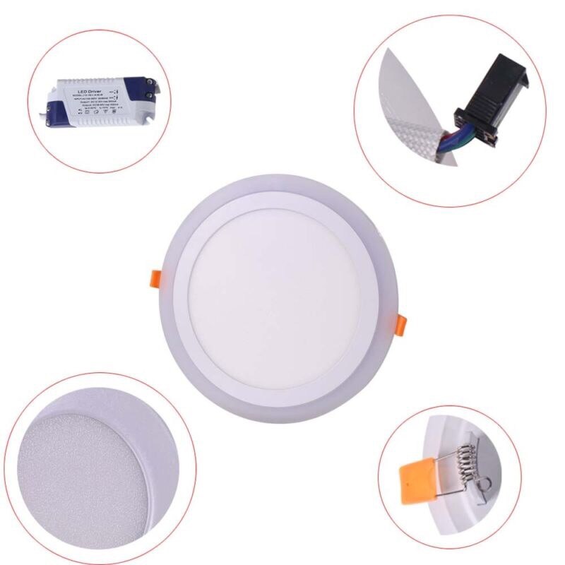 Acrylic RGBW Dual Color 6W 9W 18W LED Recessed Panel Ceiling Light