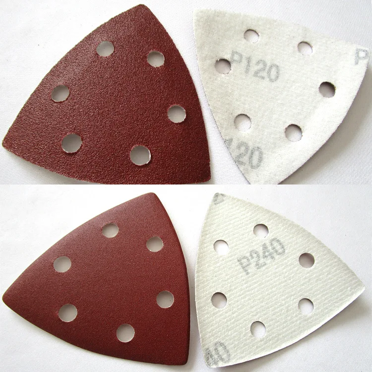 100PCS Driehoekige Schuurschijf 90mm Delta Sander Klittenband Schuurpapier Schuurmiddelen voor Schuren Grit 40-400