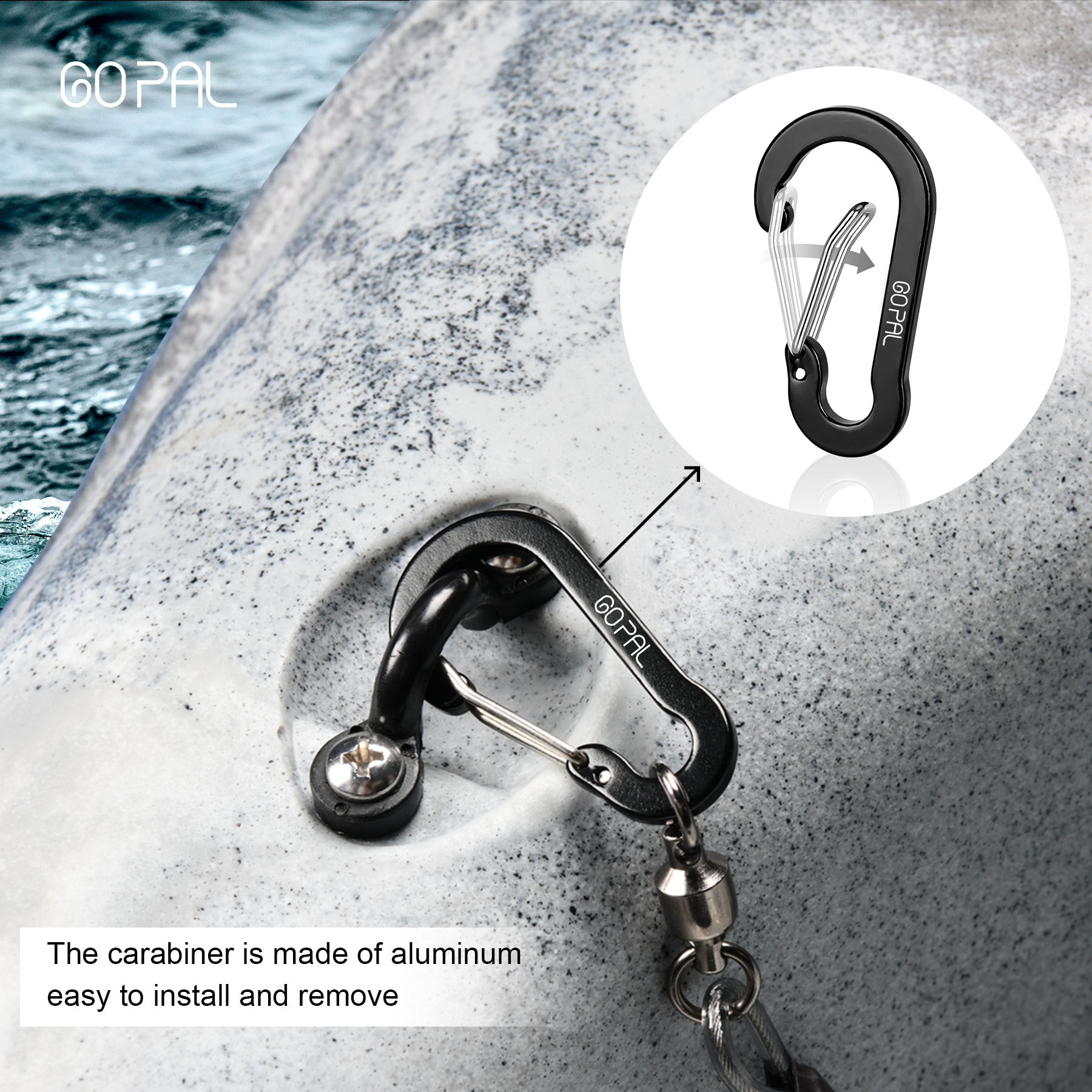 Go Pal 2PCS Sets Paddle Leash Prevents Lost Paddle Adjustable Lanyard Fishing Rod Leash For Kayaking Fishing Tools Rods Strap