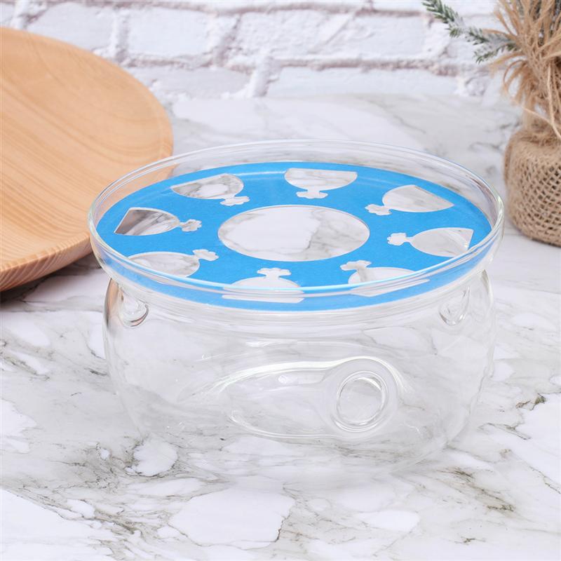 1pc glasbase tekande glasbase isoleret ovnbund rund form hjerteformet glasbase varmebase tekande bordskånere