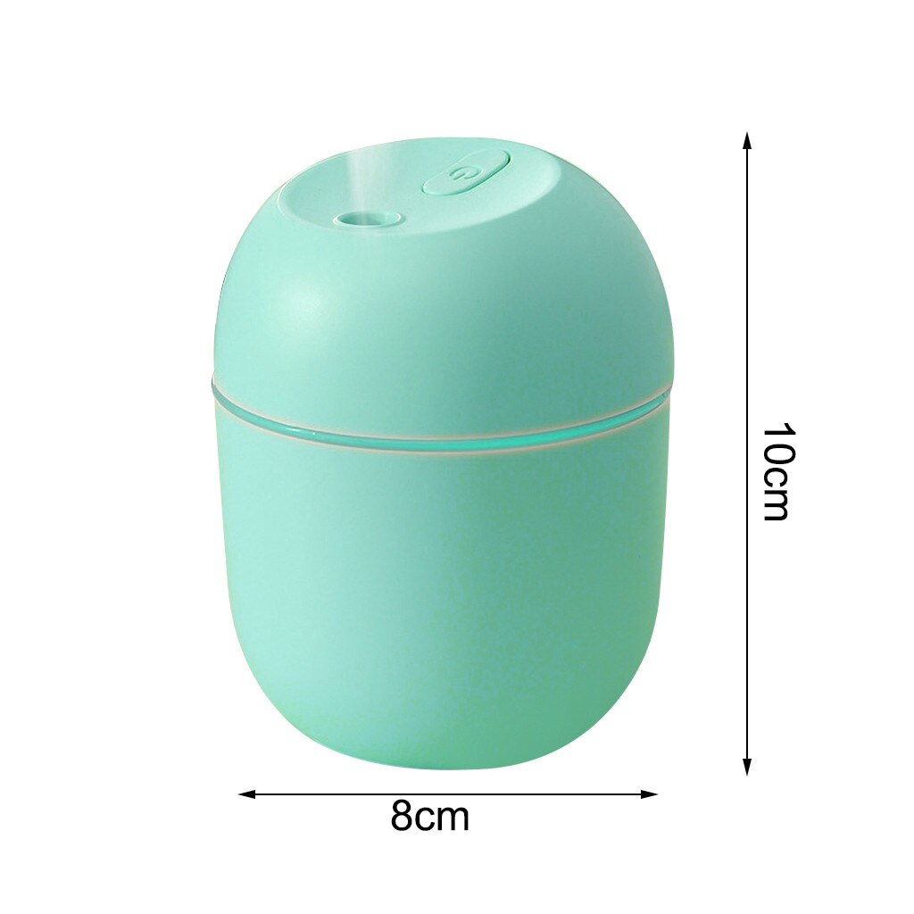 220Ml Mini Draagbare Ultrasone Luchtbevochtiger Met Led Night Lamp Aroma Etherische Olie Diffuser Voor Home Auto Usb Fogger mistmaker: Green