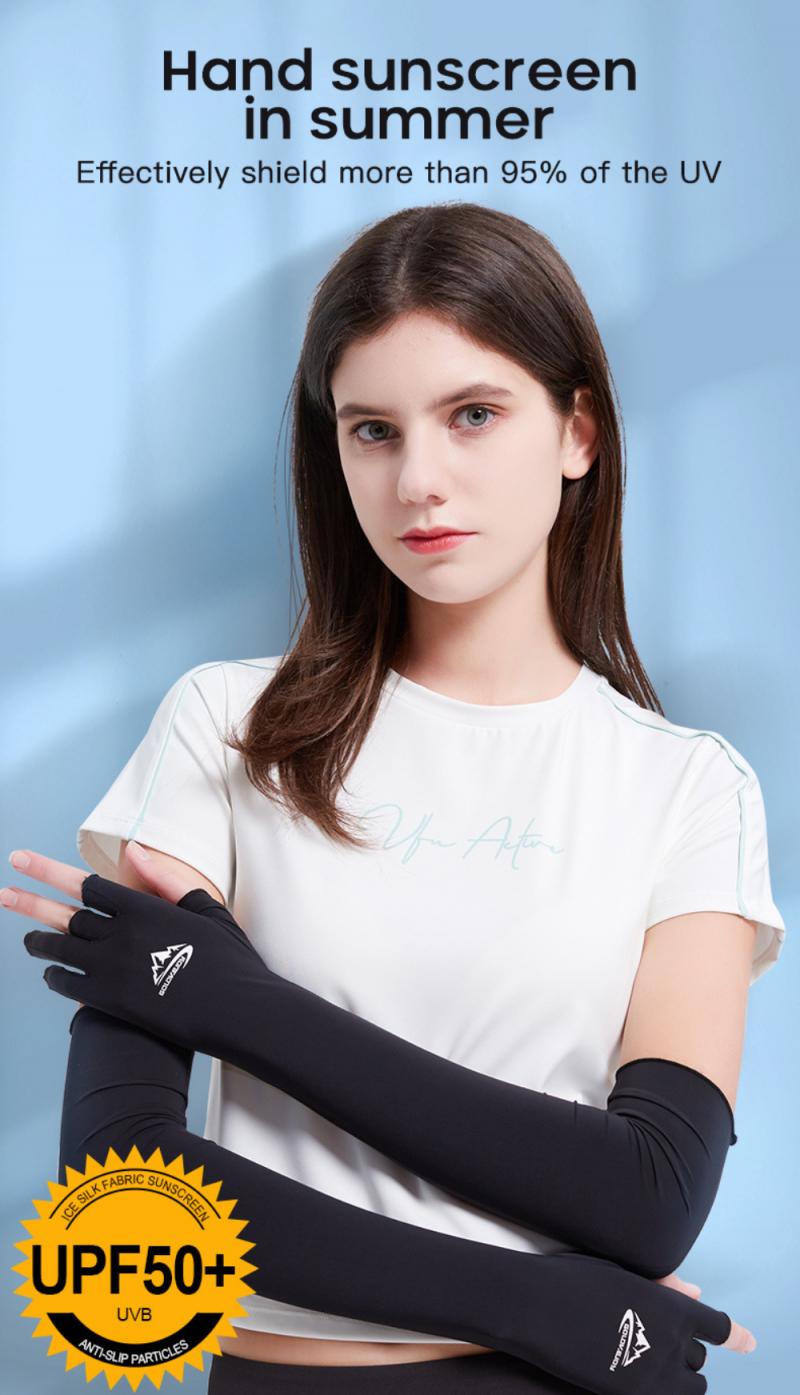 Protección UV corriendo manguitos de ciclismo seguridad deportiva de mangas de brazo mangas de ciclismo protector solar calentadores de brazo MTB cubierta brazalete