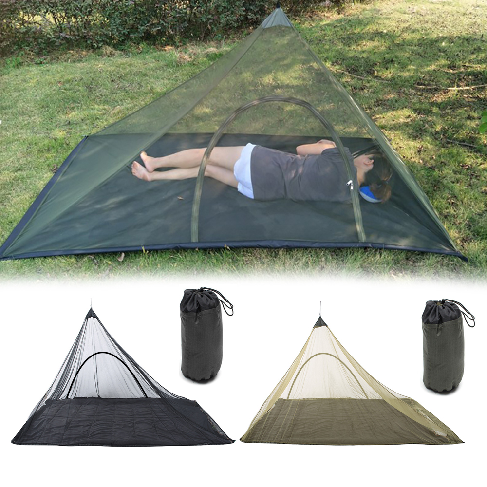 Zomer Camping Driehoek Tent Lichtgewicht Anti-Klamboe Outdoor Bergbeklimmen Vissen Enkele Bed Tent Draagbare Ademend