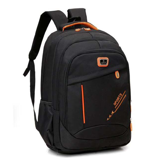 Waterproof Men&#39;s Backpack Oxford Cloth Material Multifunctional Large Capacity Casaul Outdoor Travel Business Student Bag: Orange