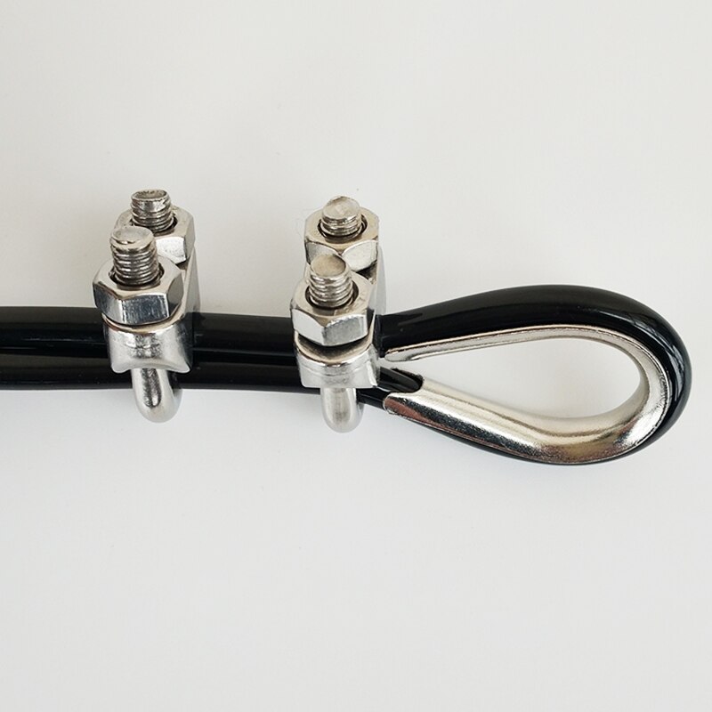 Treningsstudio gjør det selv hjemmelaget ståltau låser tilbehør sett rustfritt stål ringer skjøter låse inn fitness pully kabel maskin stålwire