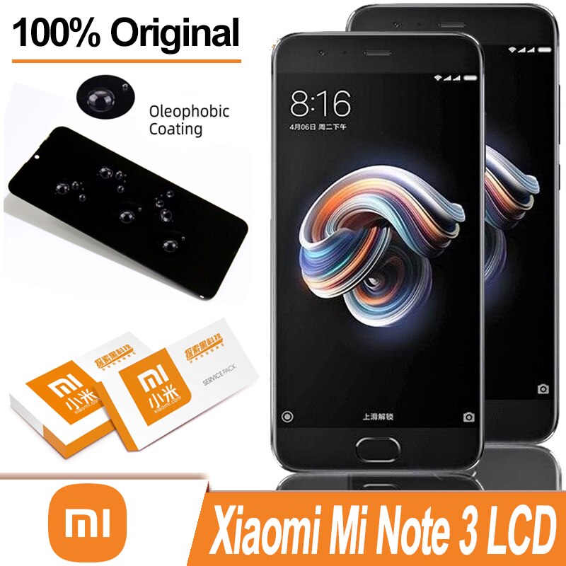 100% originale 5.5 &quot;sostituzione Display per Xiaomi Mi Note 3 LCD Touch Screen Digitizer Assembly per Xiaomi Mi note3 schermo LCD