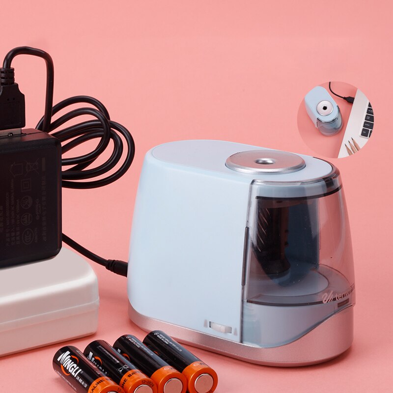 Sacapuntas eléctrico Tenwin para bocetos de arte, sacapuntas electrónico automático para niños, pintura, dibujo, papelería, útiles escolares