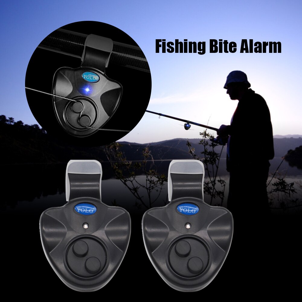 Yolo fiskebid alarmer 4 stk elektronisk fiskeri bid alarm med lyd led lys indikator fiskeri bid alarmer fiskeredskaber
