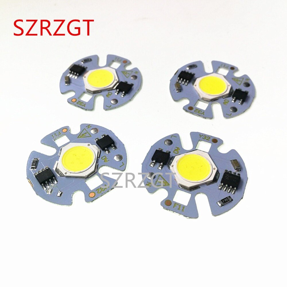 Lámpara de chip COB LED 3W 5W 7W 9W 220V entrada IC inteligente sin conductor de alto lumen para luz de inundación LED DIY proyector de 220V