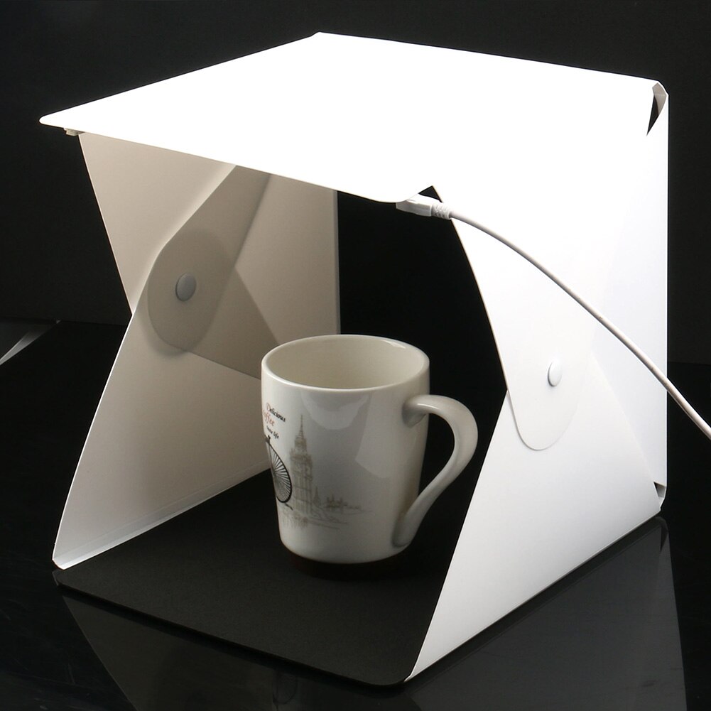 Mini Folding Studio Diffuse Weiche Box Leuchtkasten mit LED Licht Fotografie Hintergrund Foto Studio @ SD998