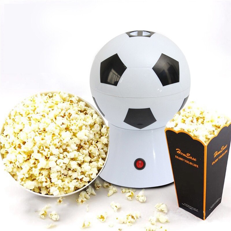 220V Football Popcorn Machine Mini Household Automatic Air DIY Popcorn Maker Machine Small Puffing Machine