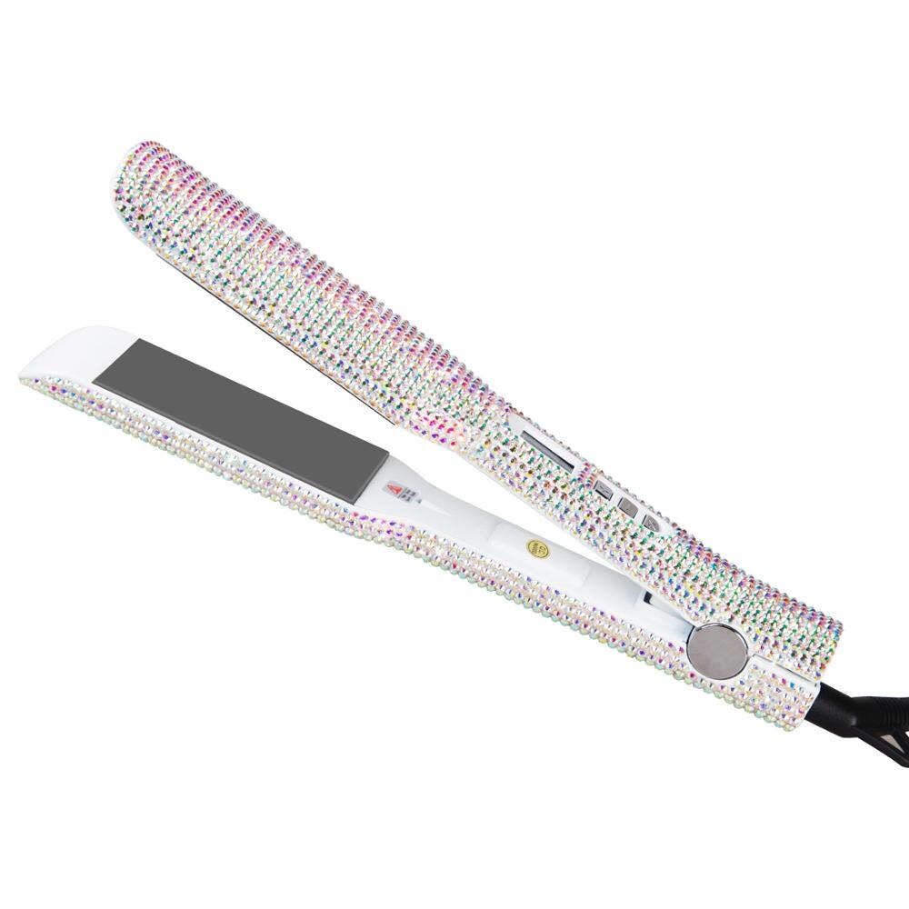 Alisador de pelo MCH, plancha plana ostentosa de 2 pulgadas, nanotitanio, alisado instantáneo de calor, peinado rápido de 480 ℉: Blanco / UK