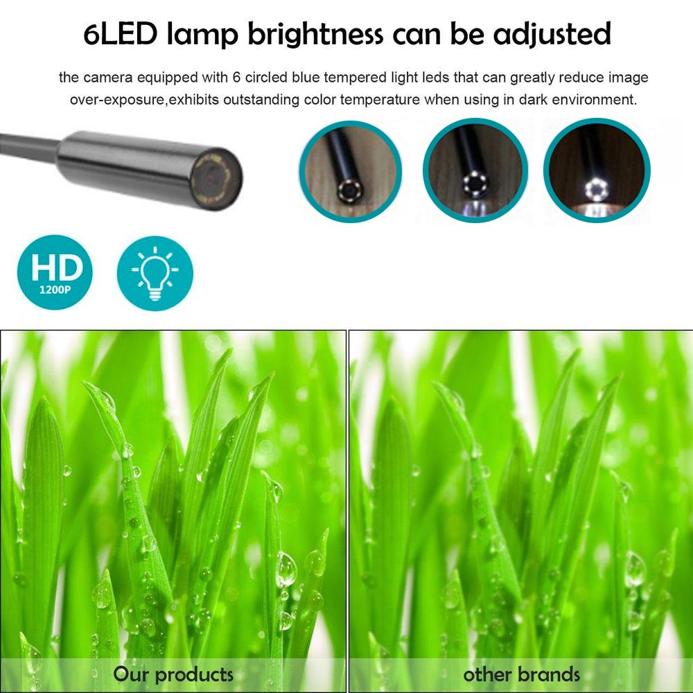 5MP 3 in 1 USB TYPE-C Endoscope For Android CMOS Borescope Inspection Camera