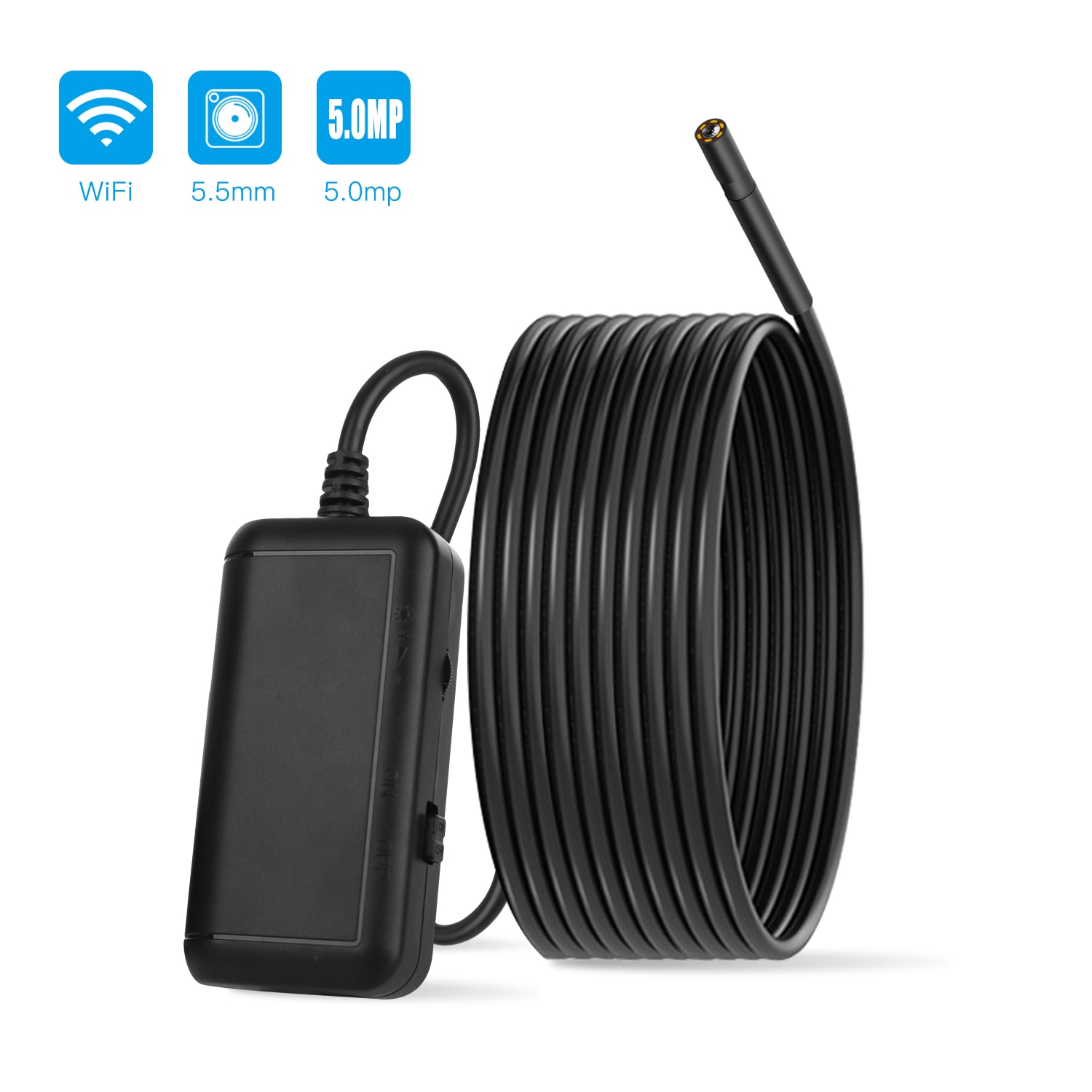 6 Adjustable LEDS 5.5mm pipe drain sewer camera mini small inspection equipment car checking endoscope borescope camera