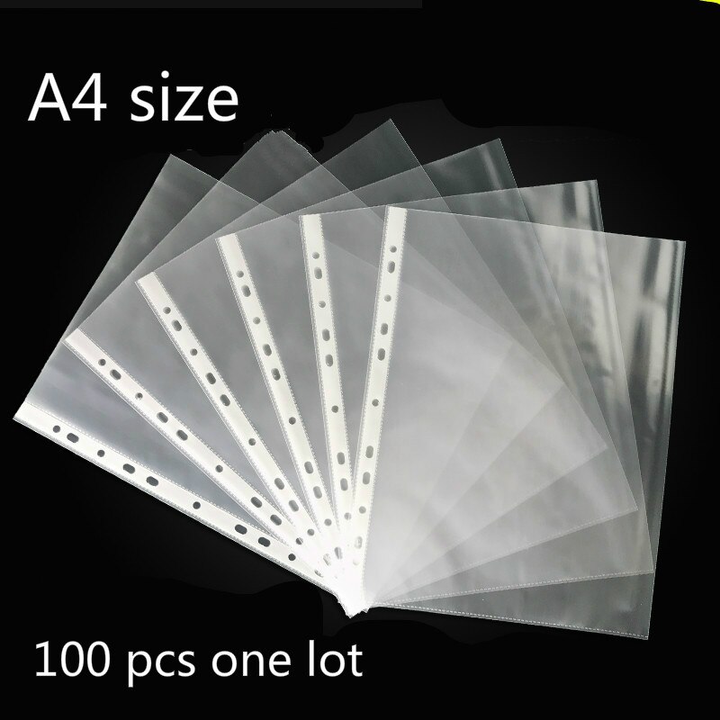 A4 File Folder Transparent Insert Page Protective Bag Transparent Thickened Document Bag Waterproof Document Acceptance Tute: 6C