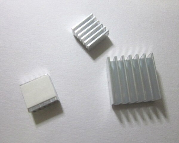 Transparante pi-box voor raspberry pi + set van zuiver aluminium koellichaam (  (3 stuks/kit)