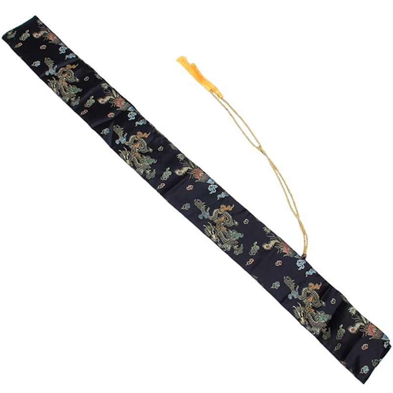 135cm Dragon et phénix Katana samouraï épée sac Tissu noir