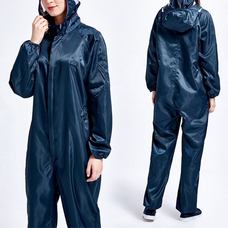 Antistatische overalls schone kleding wasbare capuchon cleanroomkleding stofdichte verfwerkkleding unisex beschermende overalls