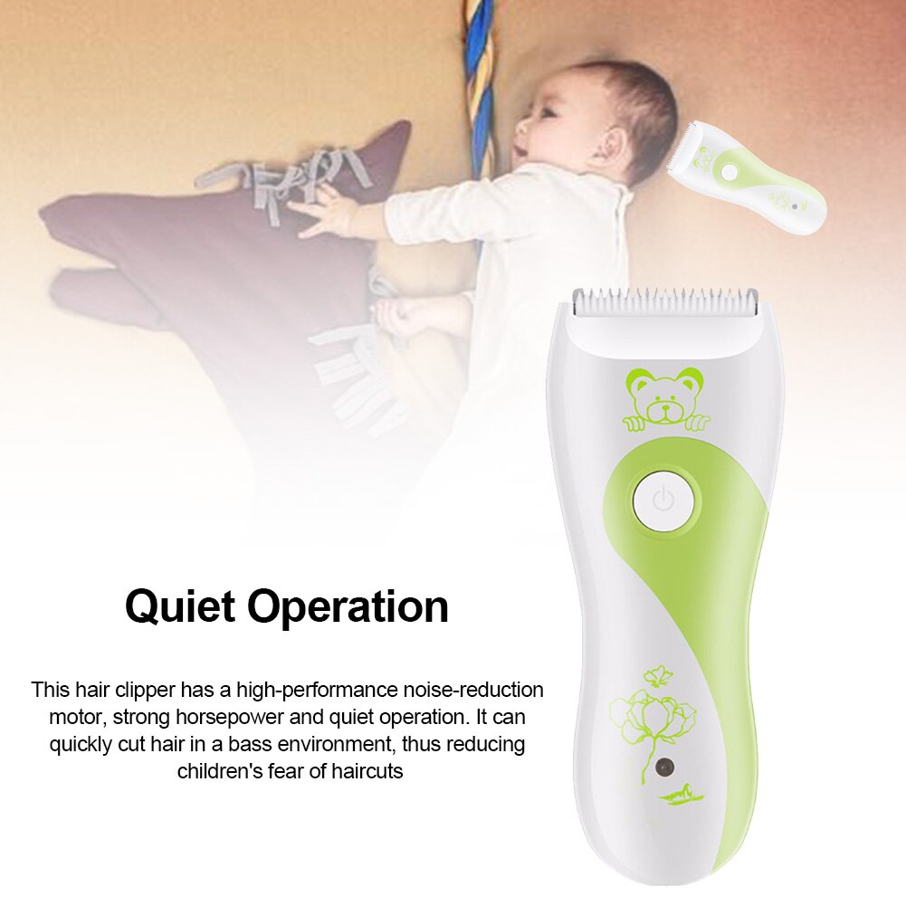 Bebê elétrico máquina de cortar cabelo conjunto usb recarregável sem fio aparador de cabelo para crianças crianças cuidados com o cabelo diário dropshipping