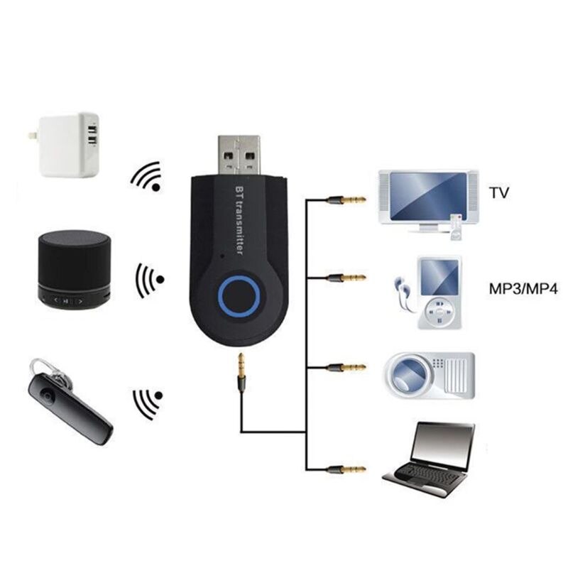 Adattatore Bluetooth USB Mini Ricevitore Audio A2DP 2.1 Per Auto E Casa, Plug And Play Per Stereo Con Porta USB