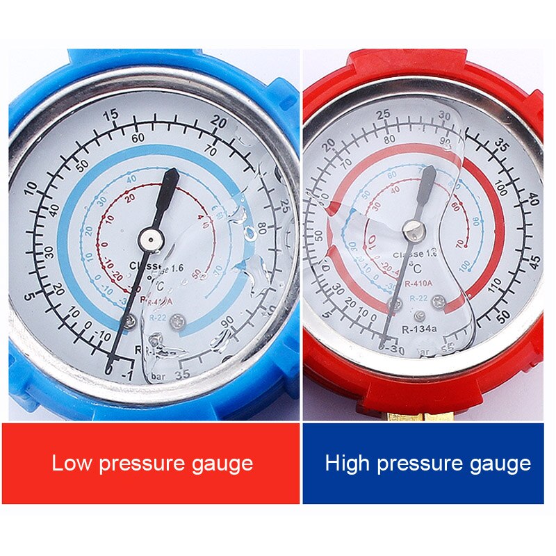 Air Conditioning Manifold Gauge Tool Set With Hose/Quick Coupler/Bottle Opener For R134A Air Condition Refrigeration