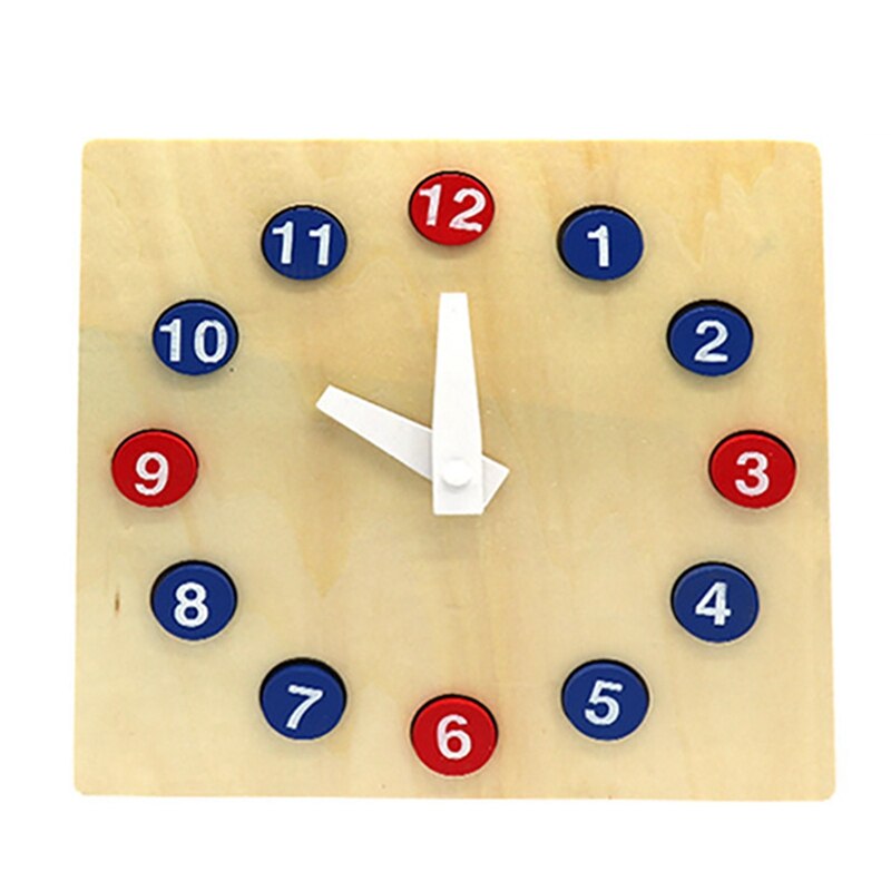 Early Education Activity Clock Toy Wooden Puzzle Learning Clock Time Activity Kindergarten Teaching Aids Toys