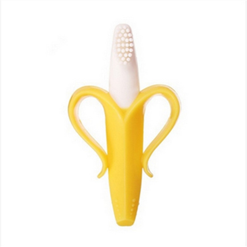 Safe Baby Teether Toys Baby Cute Crib Rattle Bendable Activity Training ToothBrush Toy Cheapest And Environmentally: Yellow