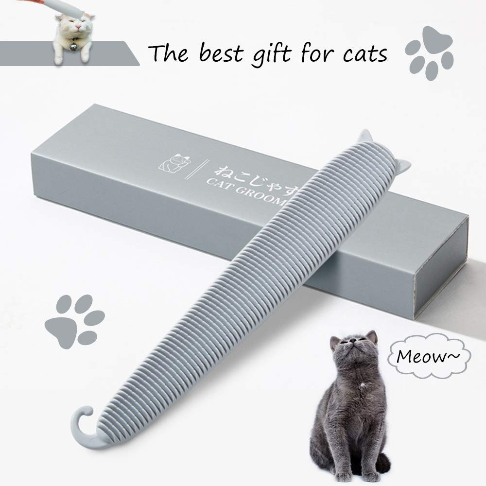 Gato mascotas cepillo gato lengua peine para el masaje y derramamiento de gato lengua cepillo para gatos y perros con pelo largo o corto