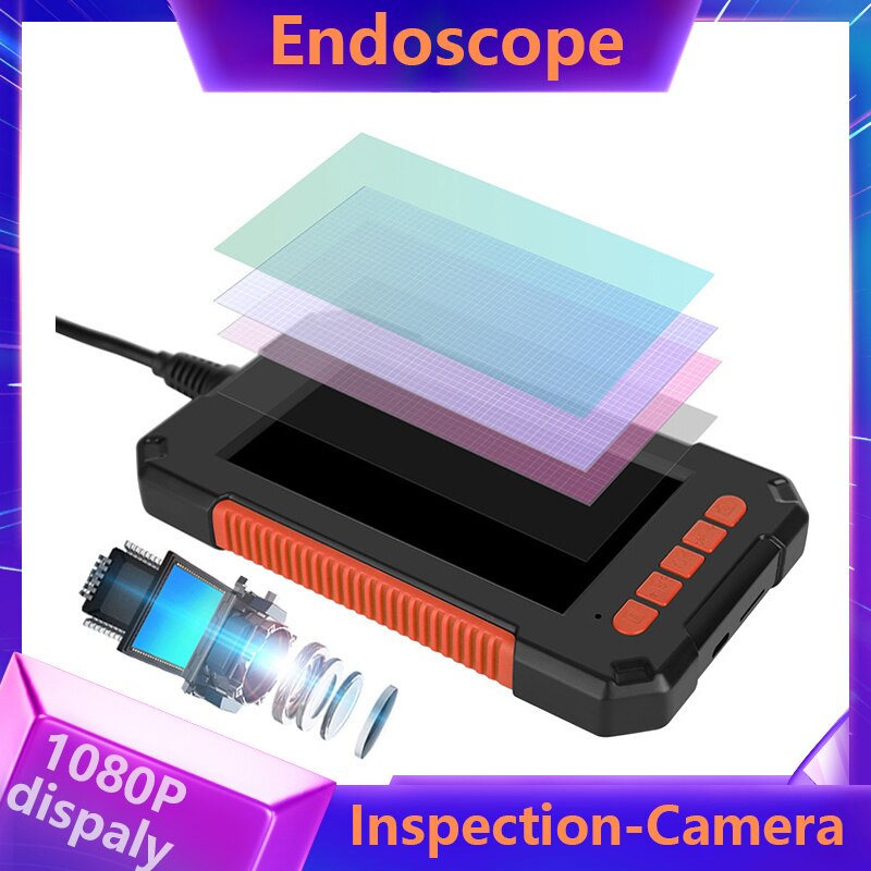 Handheld Schlange Kamera 8LED Endoskop Kamera 1080P HD 4,3 zoll IP67 Wasserdicht Bildschirm einzelne Linse Endoskop Auto Inspektion Kamera