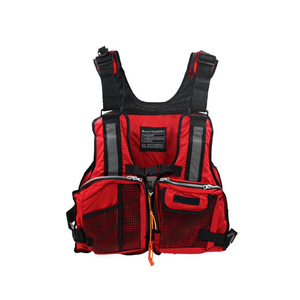 Drijfvermogen Vest Kajak Drifting Surfen Reddingsvest Zwemmen Vissen Volwassenen Verstelbare Veiligheid Vest, Zwart: red