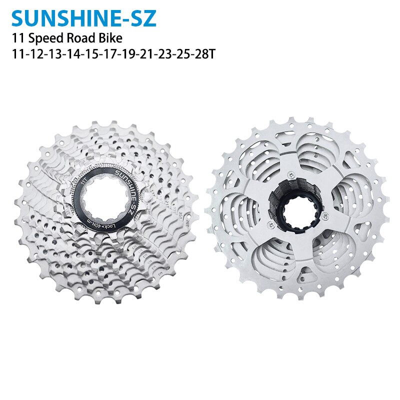 SONNENSCHEIN Rennrad 8/9/10/11 Geschwindigkeit Velocidade Fahrrad Kassette 11-23T/25T/28T/30T/32T/34T/36T Freilauf Kettenrad für SHIMANO: 11S 11-28T