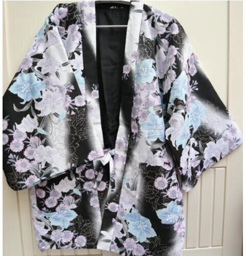 Kimono abrigado japonés de Invierno para mujer, abrigo Haori acolchado de algodón grueso, ropa de abrigo holgada con estampado Floral W035: 1