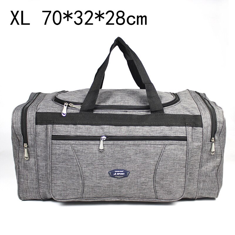 Large Capacity Men&#39;s Travel Bag Trip Women Waterproof Big Duffle Bag Weekend Storage Shoulder Hand Luggage Bags 4 Sizes: XL 70x32x28cm Gray