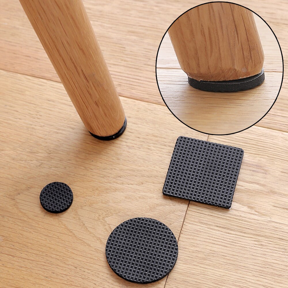 Ronde &amp; Vierkante Anti Slip Floor Bescherm Pads Zelfklevende Stoel Tafel Meubilair Voeten Pads Whalehouse