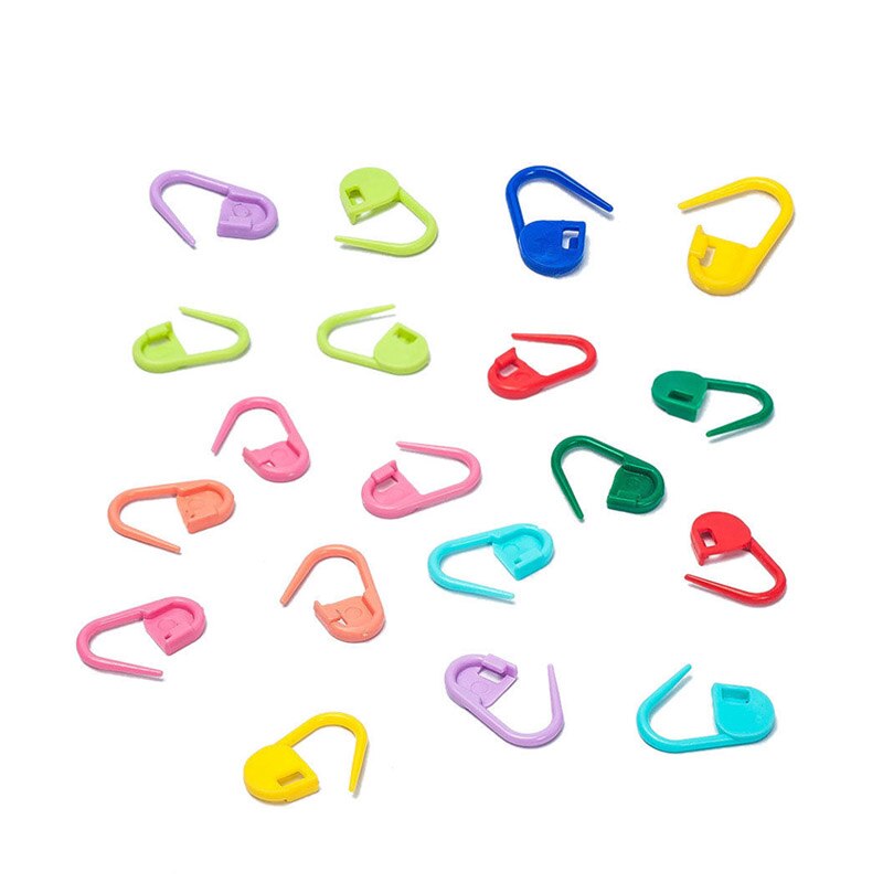 120 unids/set increíble tejer Crochet de puntada, imperdible-Titular de plástico herramienta B99