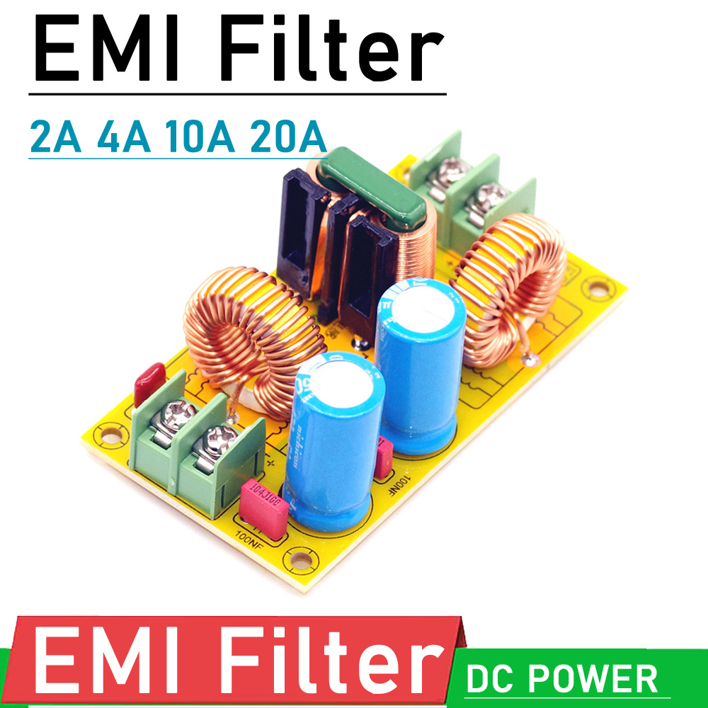 DC LC Filter EMI electromagnetic interference Filter 2A 4A 10A 20A EMC FCC high frequency power Filtering F/ 12V 24V CAR