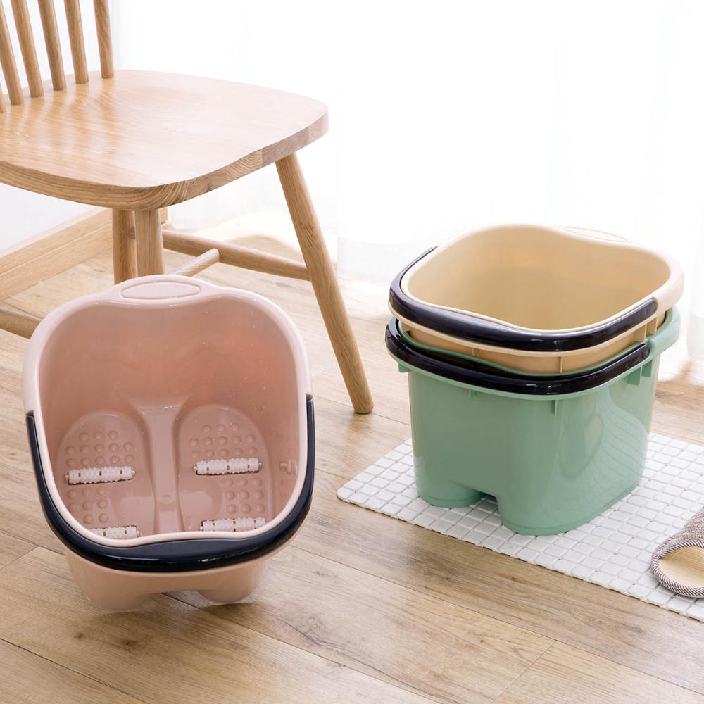 Cubo de plástico para baño de pies, Cubo de plástico para bañera de pies, lavable, portátil, contenedor de agua, cubo grande,