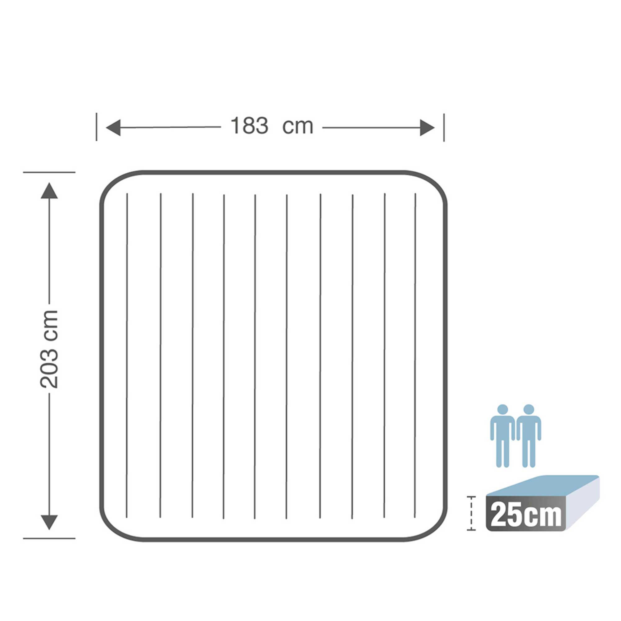 Intex colchão inflável duro-feixe padrão clássico downy