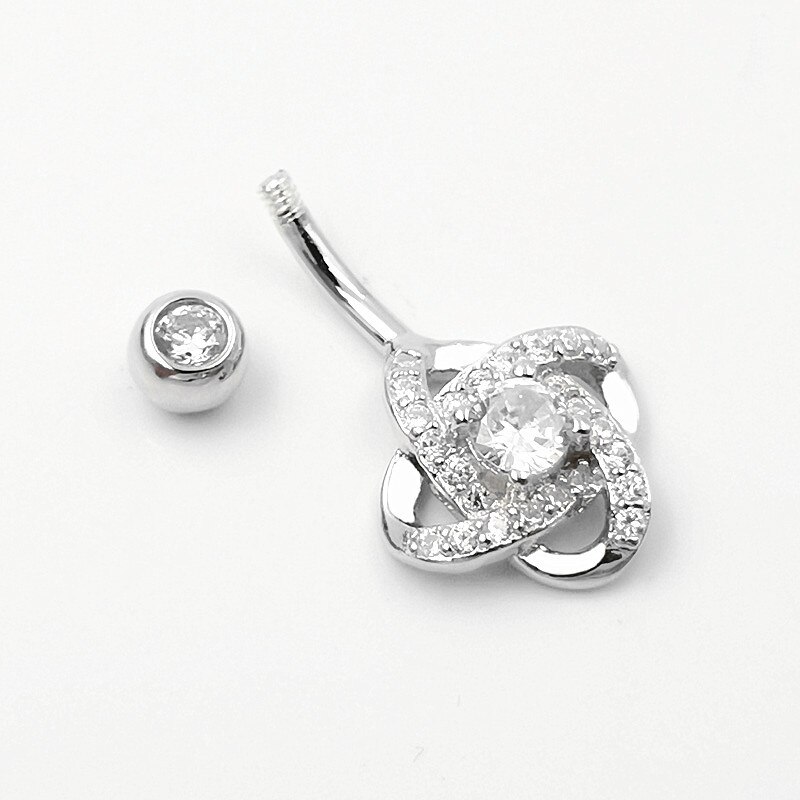 Anneau de nombril en argent sterling 925, piercing de nombril, bijoux de corps, pour femmes