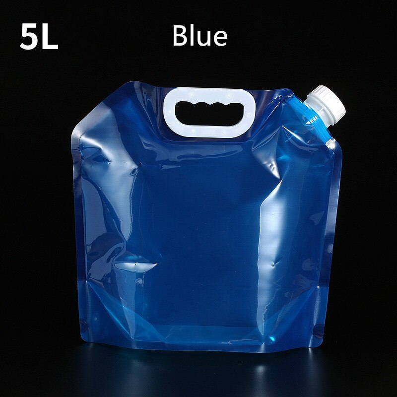 5l/10l udendørs foldbar sammenklappelig sammenklappelig drikkebil vandposebærer container udendørs camping vandreture picnic nødsæt: 5l blå