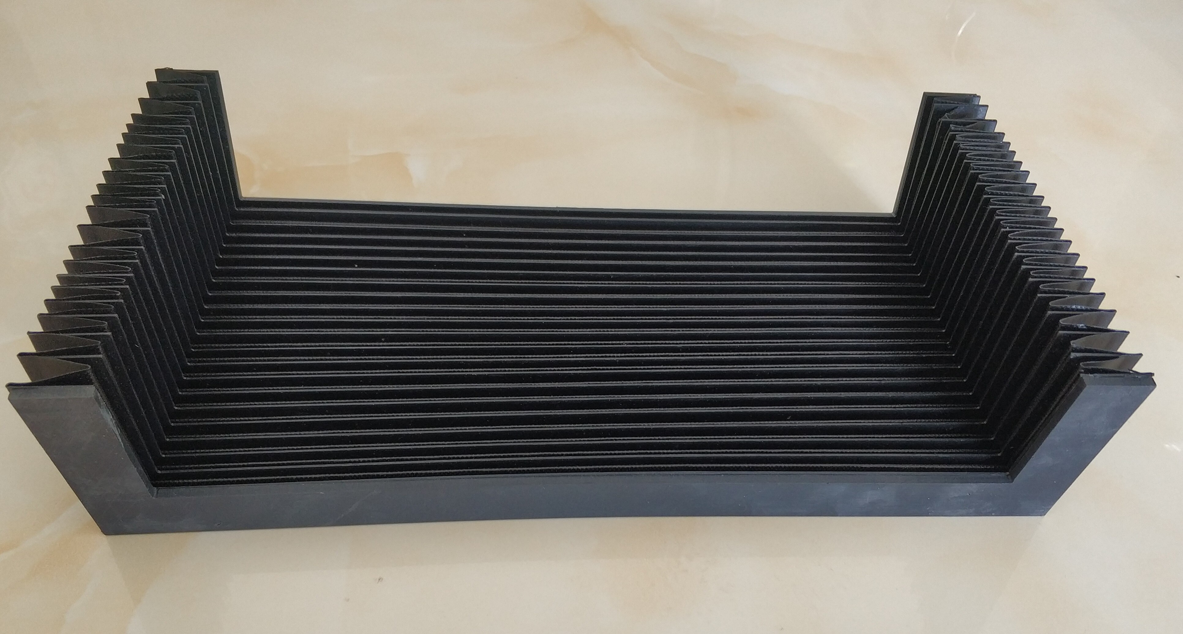 Soufflet de protection en accordéon en forme de U, Width-130mm Height-50mm maximale de length-800mm