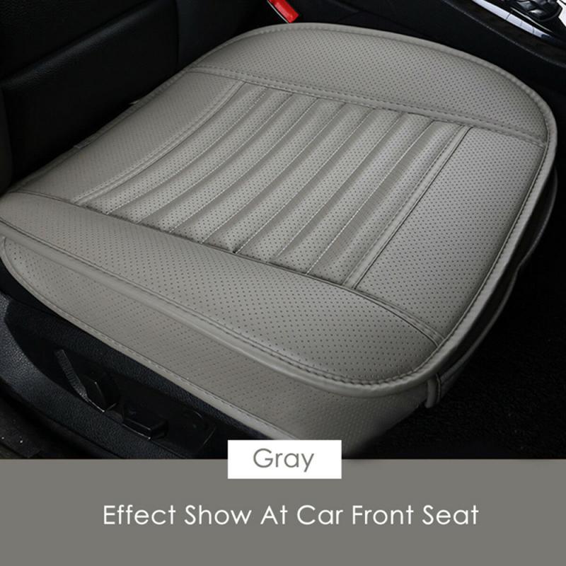 1pc universele, antislip, comfortabele autostoelbeschermers van katoen en leer, autostoelhoezen, auto-interieuraccessoires: Grijs