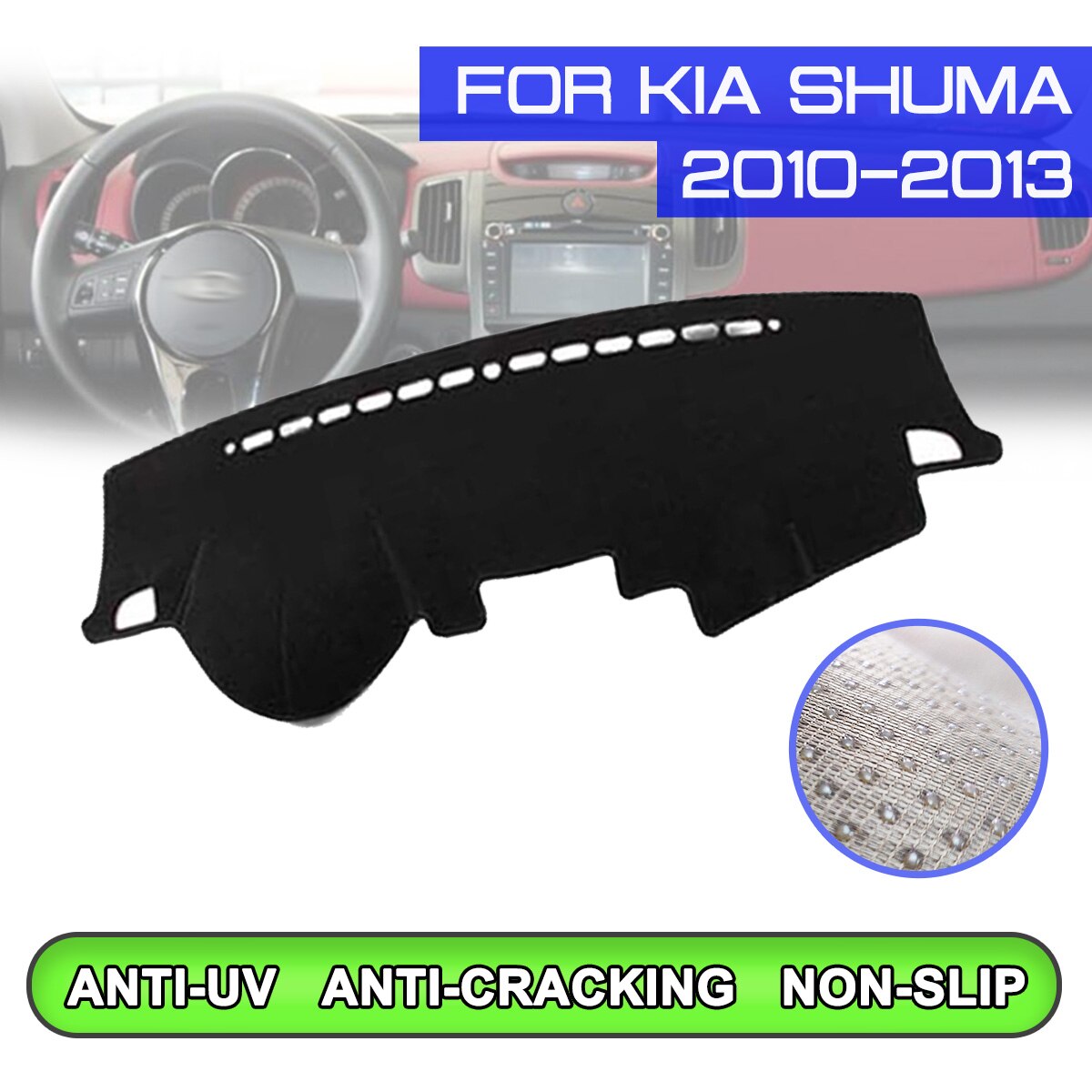 Armaturenbrettmatte für kia shuma, schmutzabweisend, rutschfest, uv-schutz