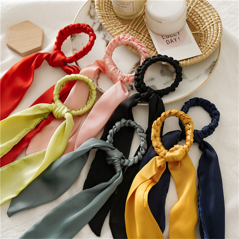 Chapellerie multicolore Turban bricolage serpentins cheveux chouchous ruban cheveux cravates pour femmes Chic tête Wrap cheveux accessoires