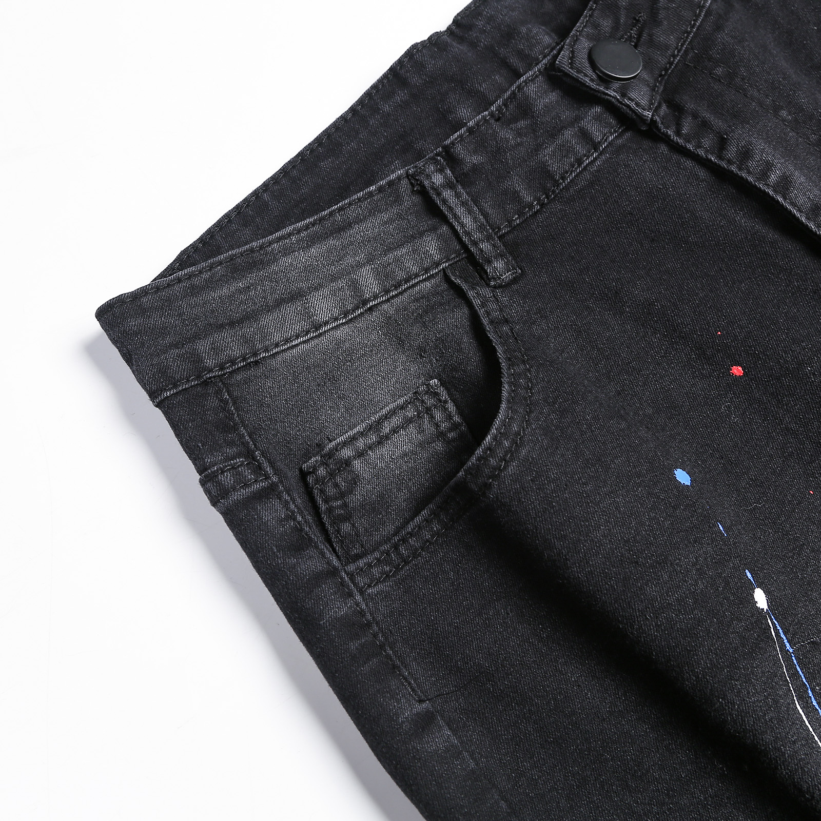 Pantalones largos de tubo rasgados para hombre, Jeans ajustados con agujeros de primavera, pantalones vaqueros ajustados para hombre, de Hip-hop, ropa