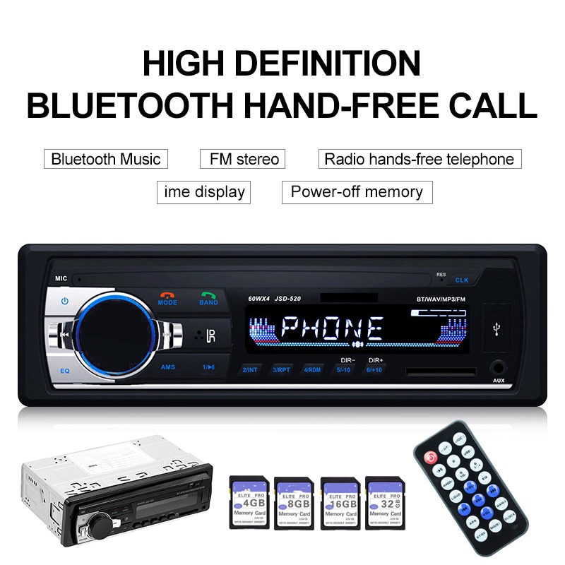 Bluetooth Autoradio Autoradio Radio Fm Aux Ingang Ontvanger MP3 Multimedia Speler Auto Multimedia Speler Bluetooth Autoradio