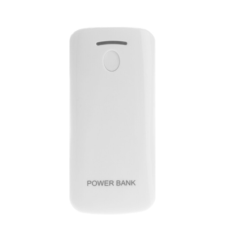 Diy Power Bank Case 2X18650 Batterij Oplader Externe Doos Met Led Zaklamp Q6PA: WHITE